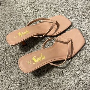 SHEIN sandal heels nude